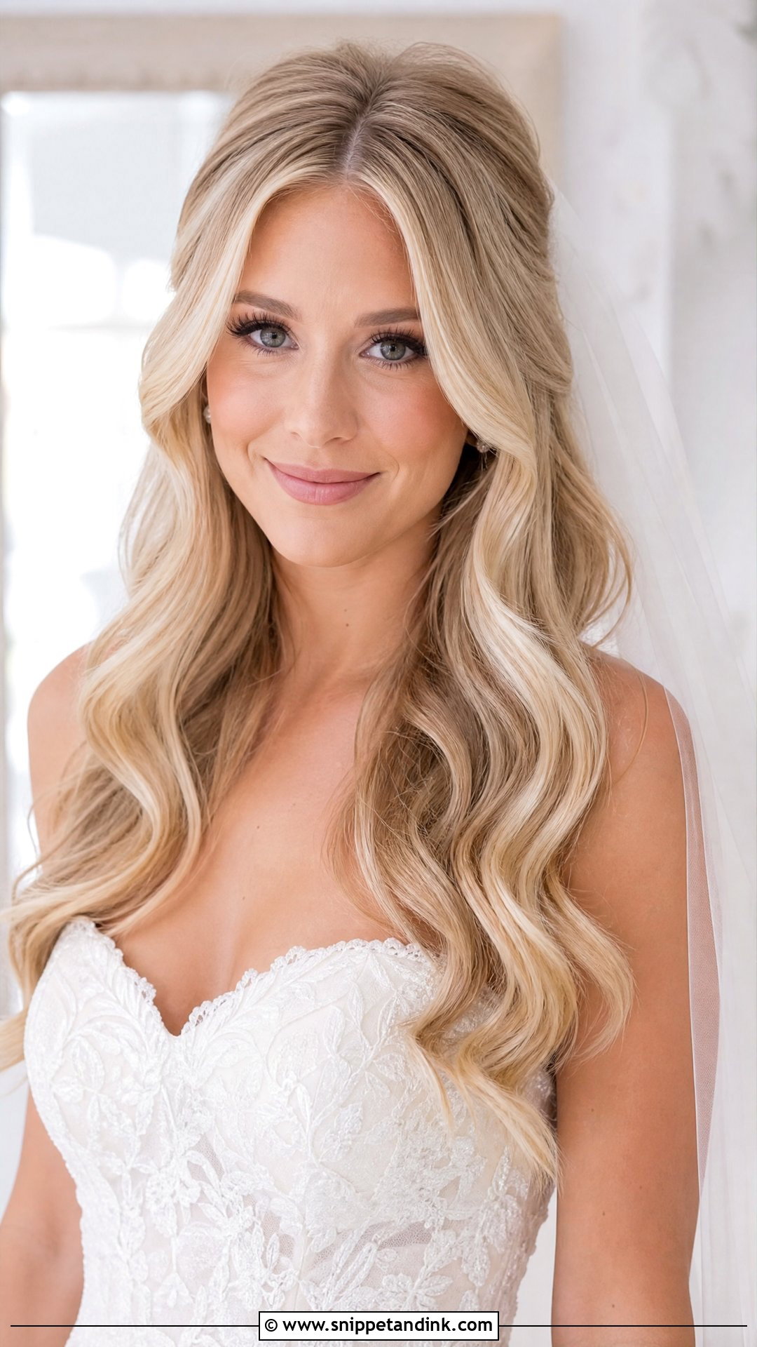 Wavy Bride Hair Down - Snippet and Ink - 20 Wavy Bride Hair Ideas
