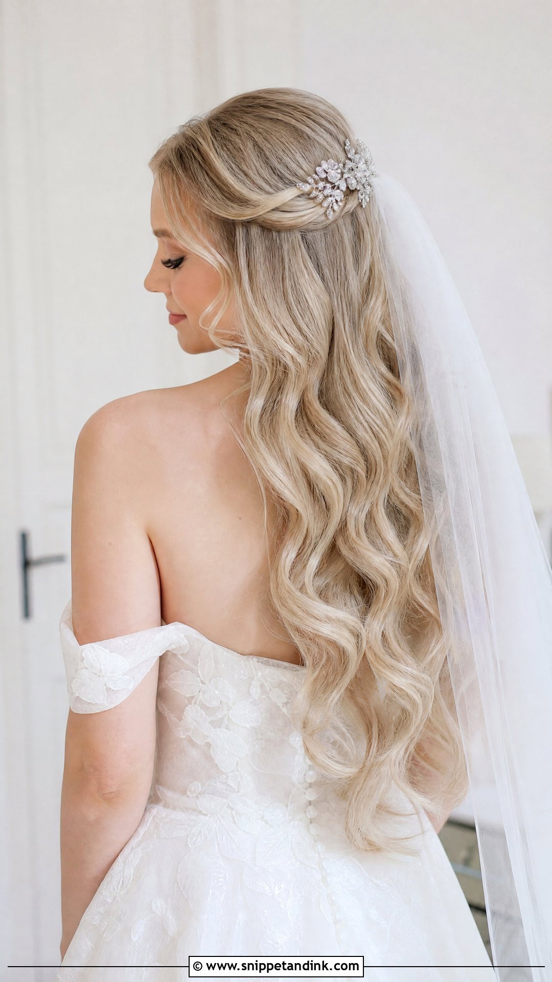 Wavy Bride Hair For Long Hair - Snippet and Ink - 20 Wavy Bride Hair Ideas