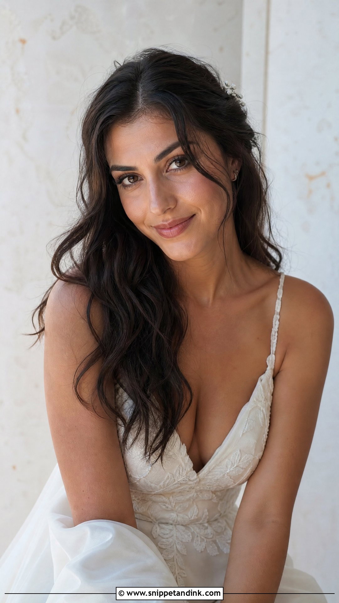 Wavy Bride Hair With Natural Texture - Snippet and Ink - 20 Wavy Bride Hair Ideas