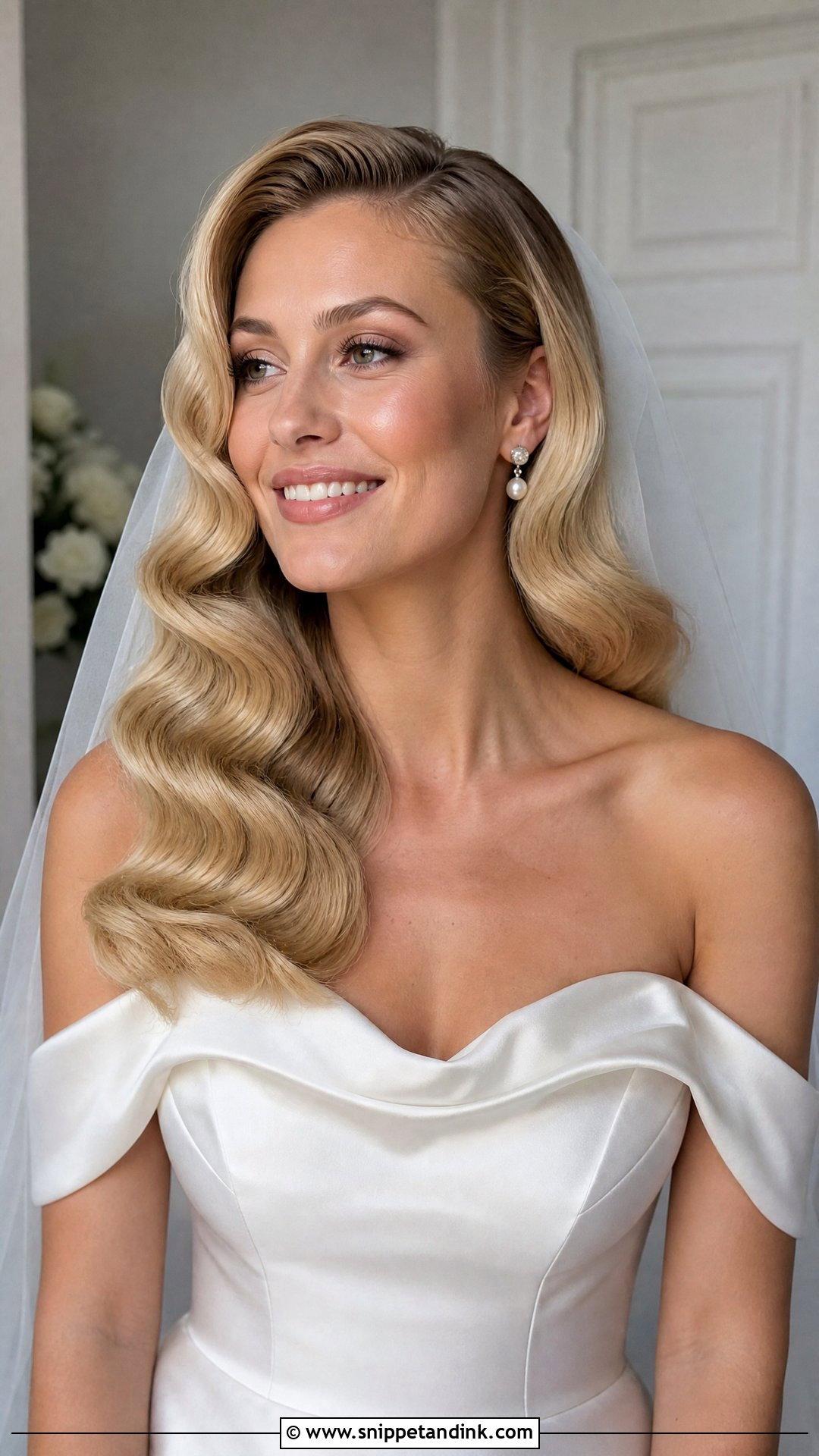 Wavy Bride Hollywood Waves - Snippet and Ink - 20 Wavy Bride Hair Ideas