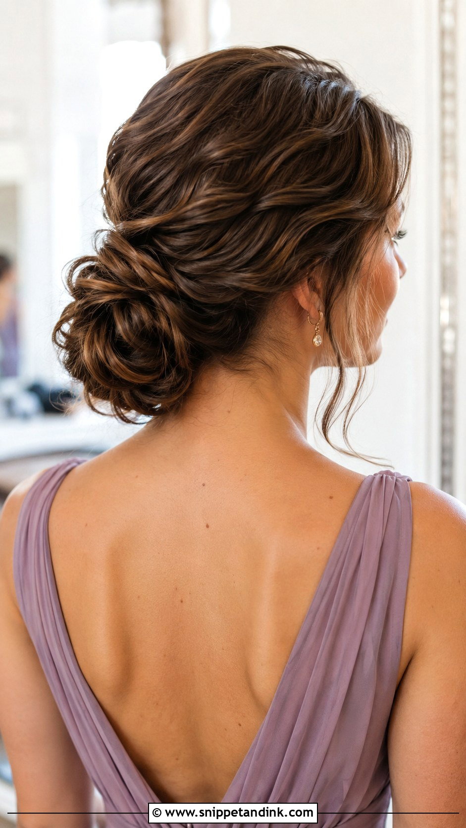 Wavy Bridesmaid Chignon - Snippet and Ink - 20 Wavy Bridesmaid Hairstyles