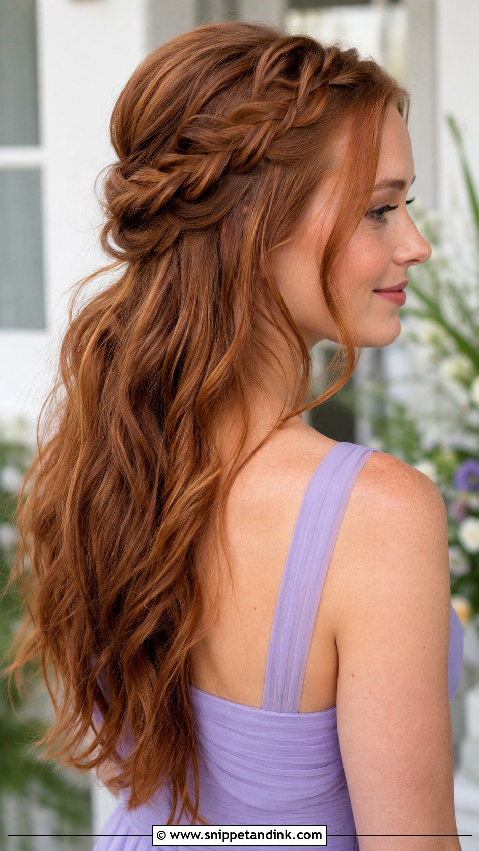 Wavy Bridesmaid Hair With Braid - Snippet and Ink - 20 Wavy Bridesmaid Hairstyles