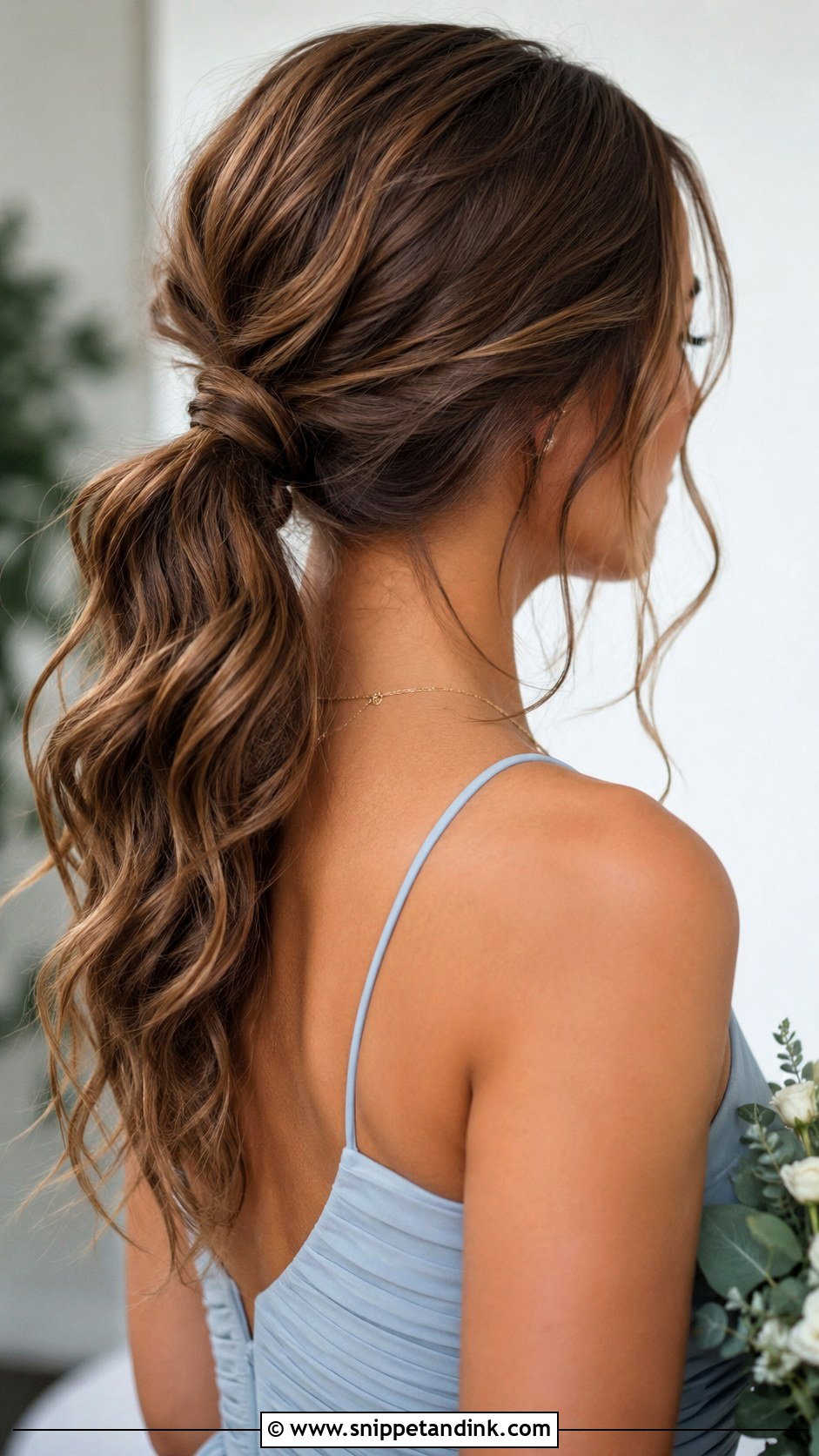 Wavy Bridesmaid Ponytail - Snippet and Ink - 30 Bridesmaid Ponytail Ideas