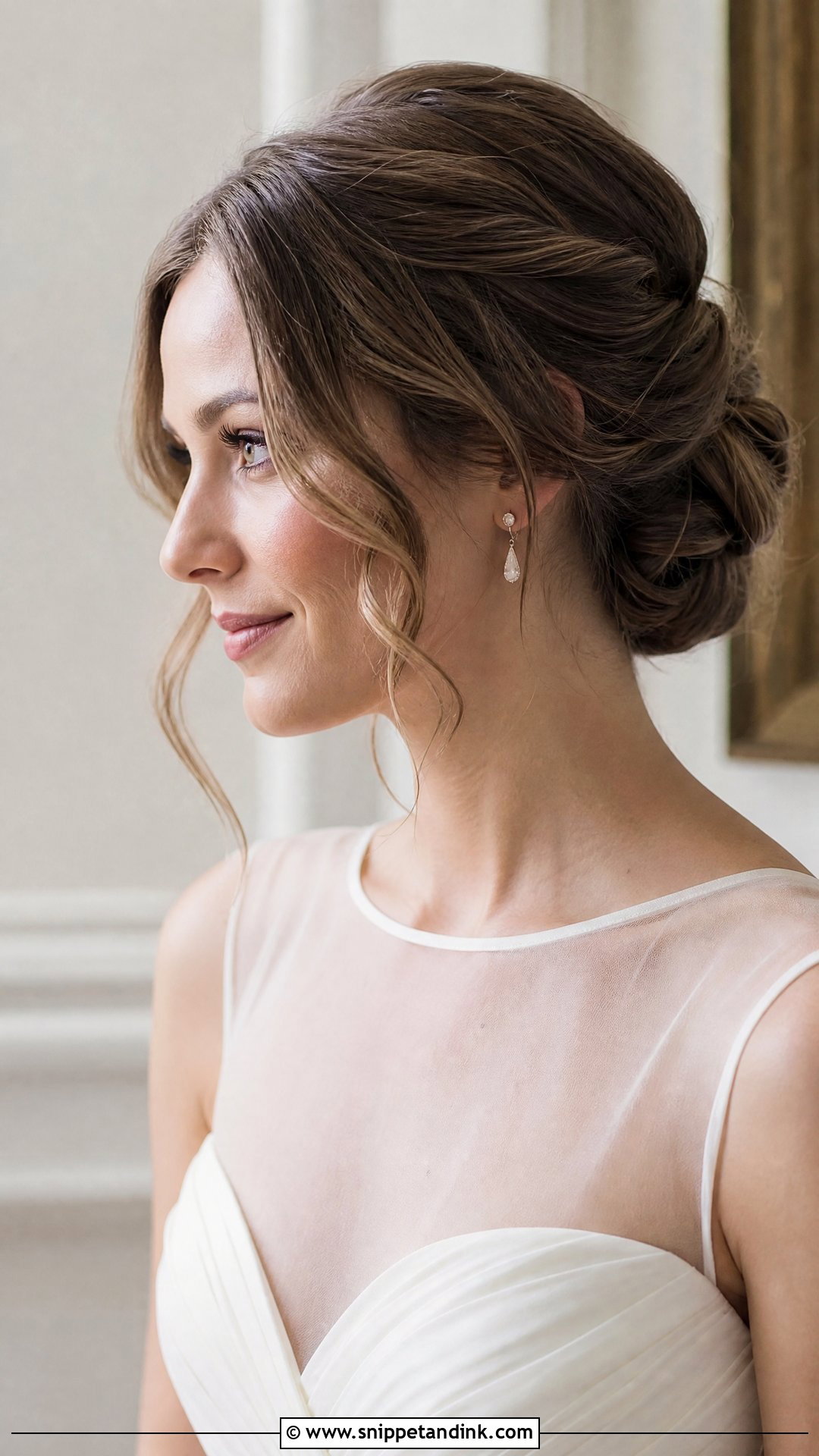 Wavy Chignon Wedding Hair - Snippet and Ink - 20 Wavy Hair Wedding Hairstyles