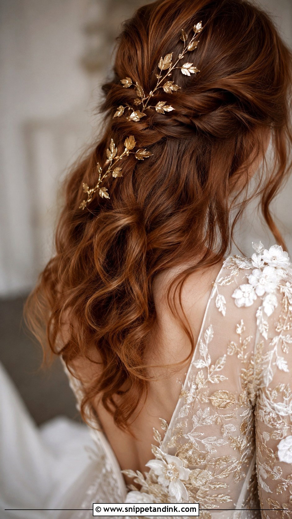 Wavy Chignon Wedding Hairstyle - Snippet and Ink - 25 Wavy Hair for Wedding Ideas