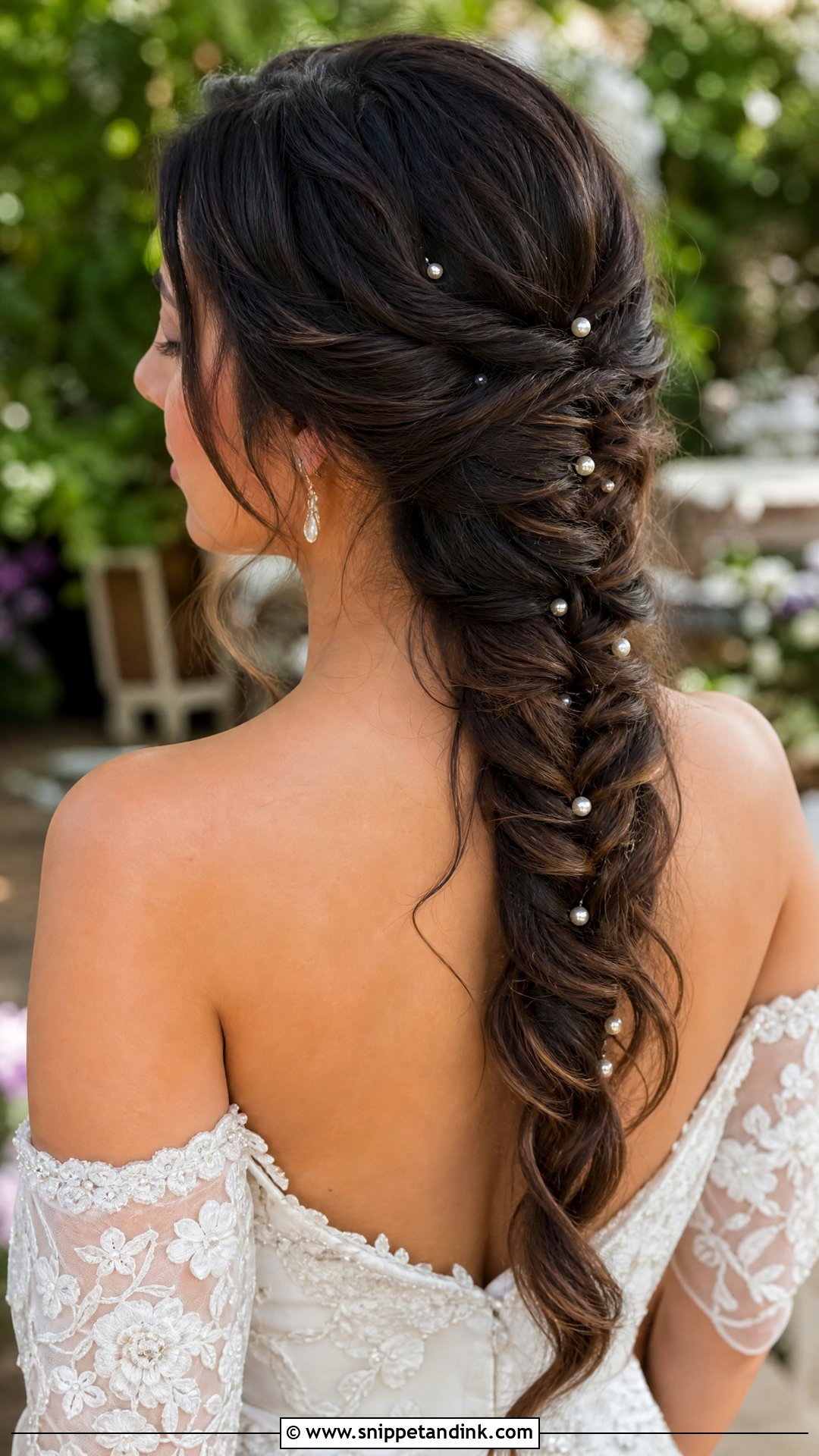Wavy Fishtail Braid for Wedding - Snippet and Ink - 20 Wavy Hairstyle for Wedding Ideas