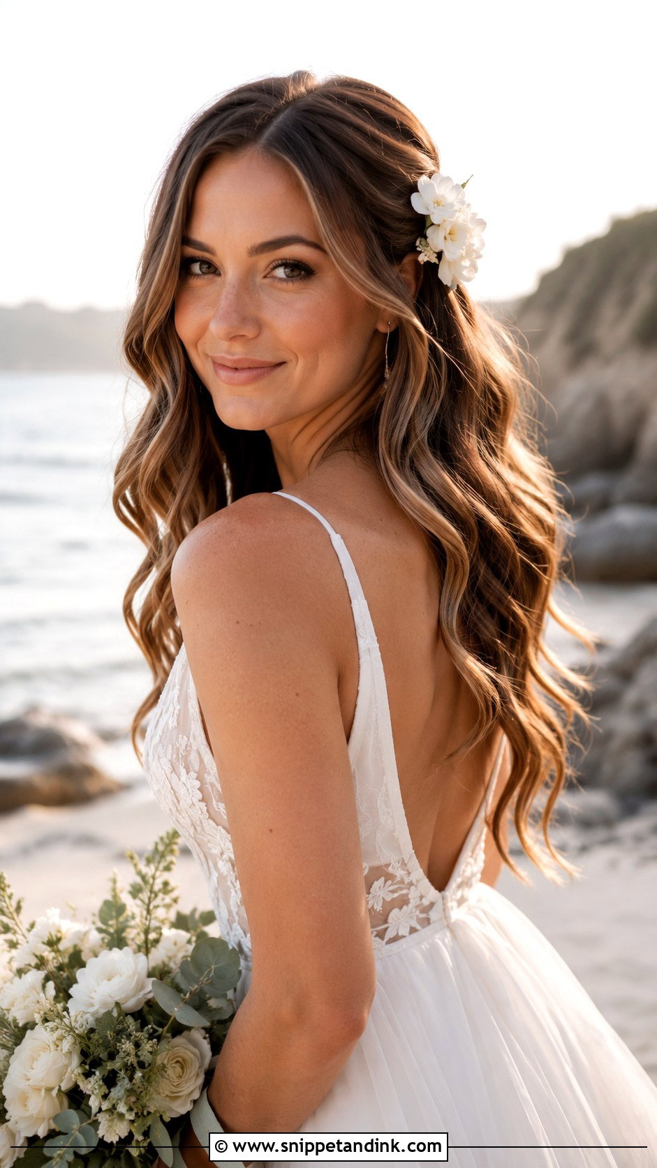 Wavy Hair Down Wedding Hairstyle - Snippet and Ink - 25 Hairstyle Ideas for Wedding