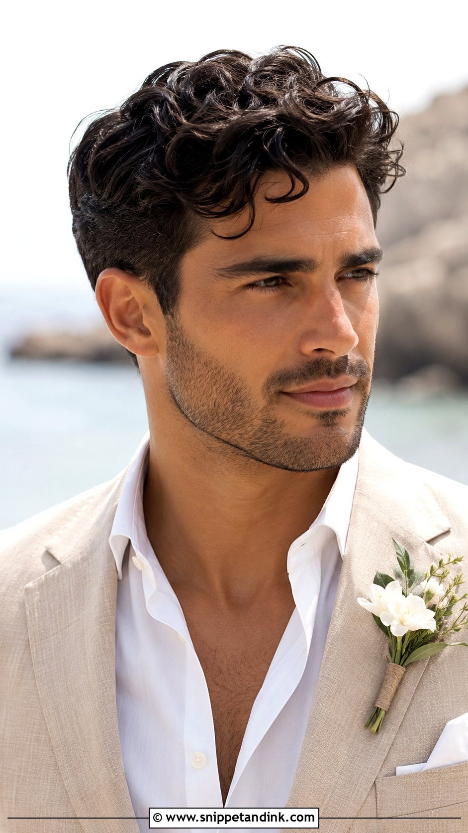 Wavy Hair Groom Style - Snippet and Ink - 25 Wedding Hairstyles Men
