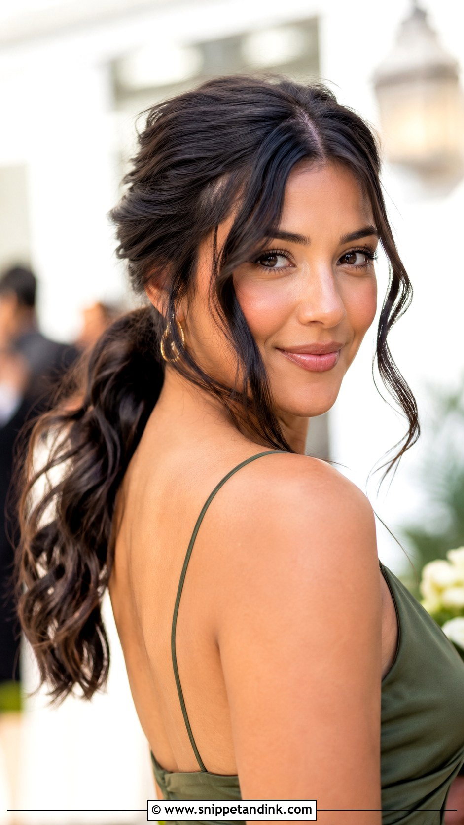 Wavy Hair With Face Framing Pieces Bridesmaid Hair - Snippet and Ink - 20 Wavy Hair Bridesmaid Ideas