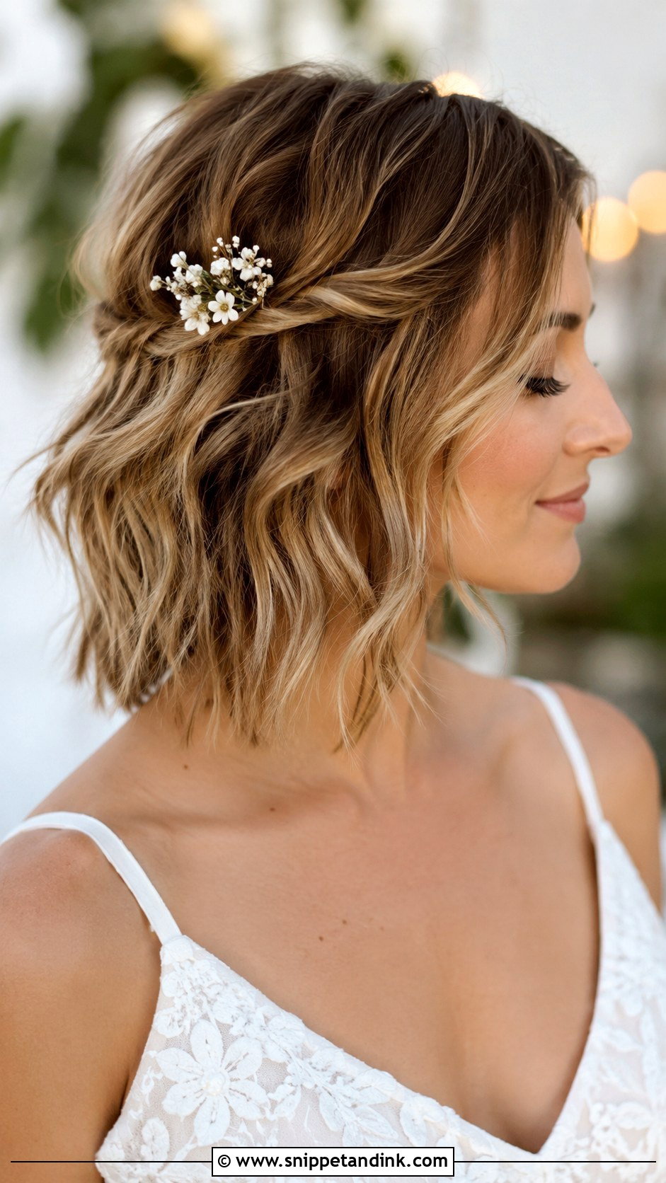 Wavy Lob Wedding Hairstyle - Snippet and Ink - 35 Hairstyle for Wedding Ideas