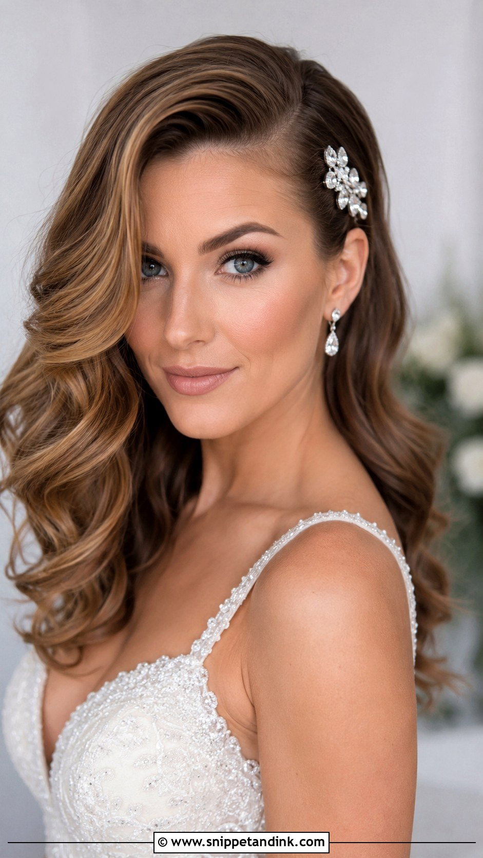 Wavy Lob With Deep Side Part - Snippet and Ink - 25 Short Hair Style for Wedding Ideas