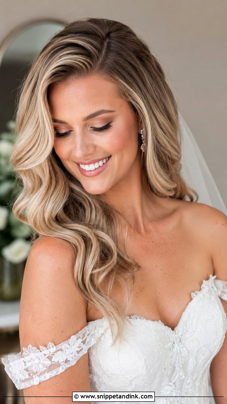 Wavy Lob With Deep Side Part - Snippet and Ink - 25 Wedding Hair Styles Short Hair