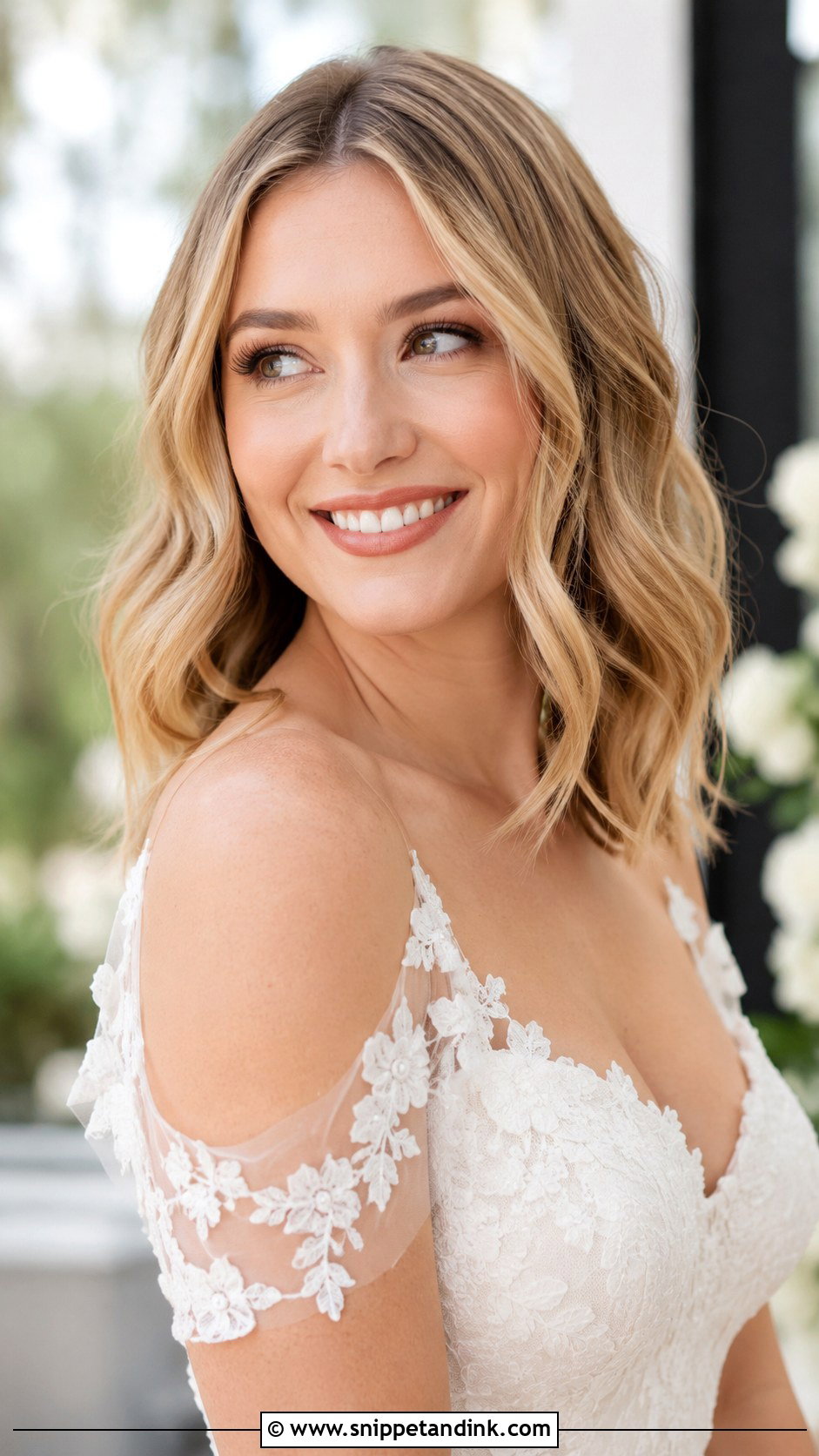 Wavy Lob With Soft Volume - Snippet and Ink - 35 Short Hair Wedding Styles