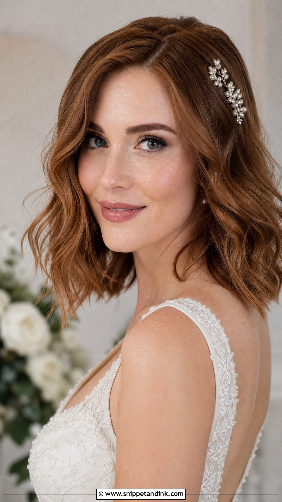Wavy Lob for Bride - Snippet and Ink - 20 Short Hairstyle for Bride Ideas