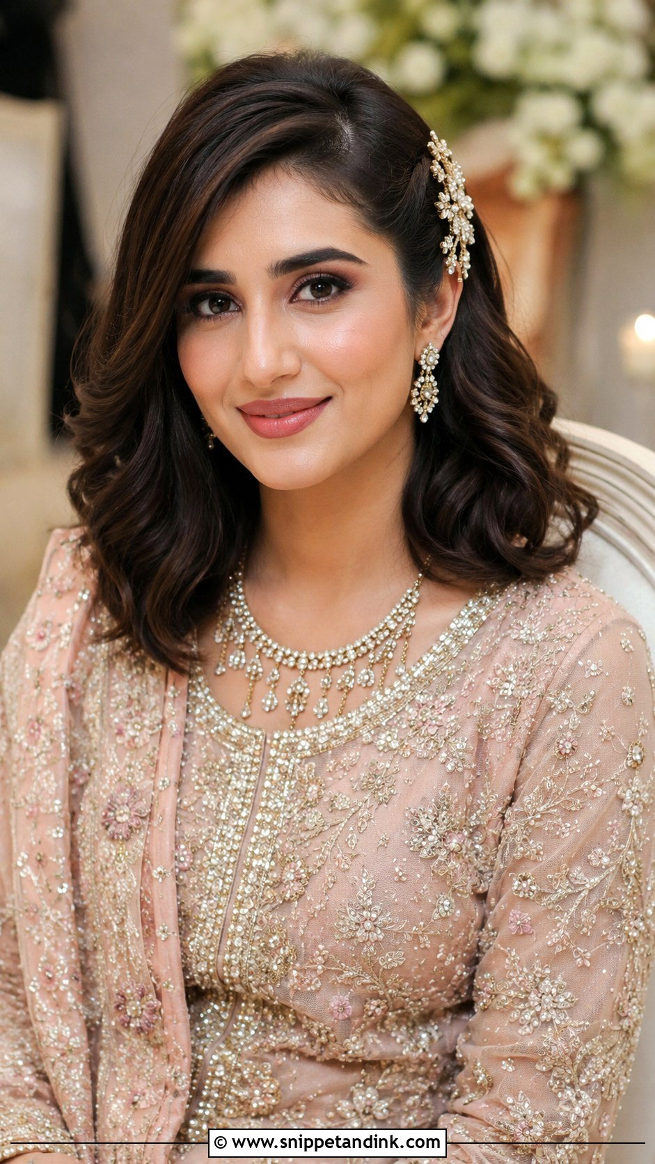 Wavy Lob for Nikah Bride - Snippet and Ink - 20 Nikah Bride Hairstyles