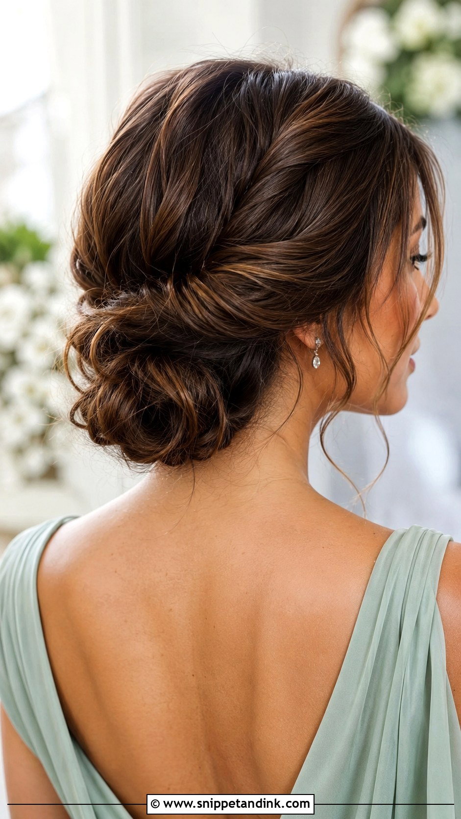 Wavy Low Bun For Short Hair - Snippet and Ink - 20 Short Hair Bridesmaid Hairstyles Updo Low Buns