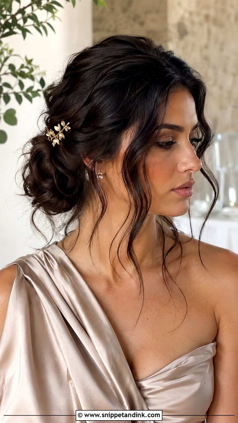Wavy Low Bun Wedding Guest Hair - Snippet and Ink - 15 Wavy Hairstyles Wedding Guest