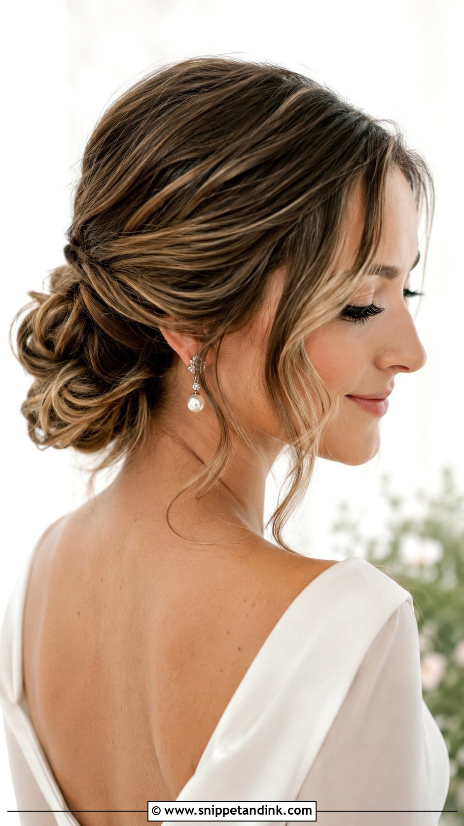 Wavy Low Bun Wedding Hair - Snippet and Ink - 20 Wavy Hair Wedding Styles