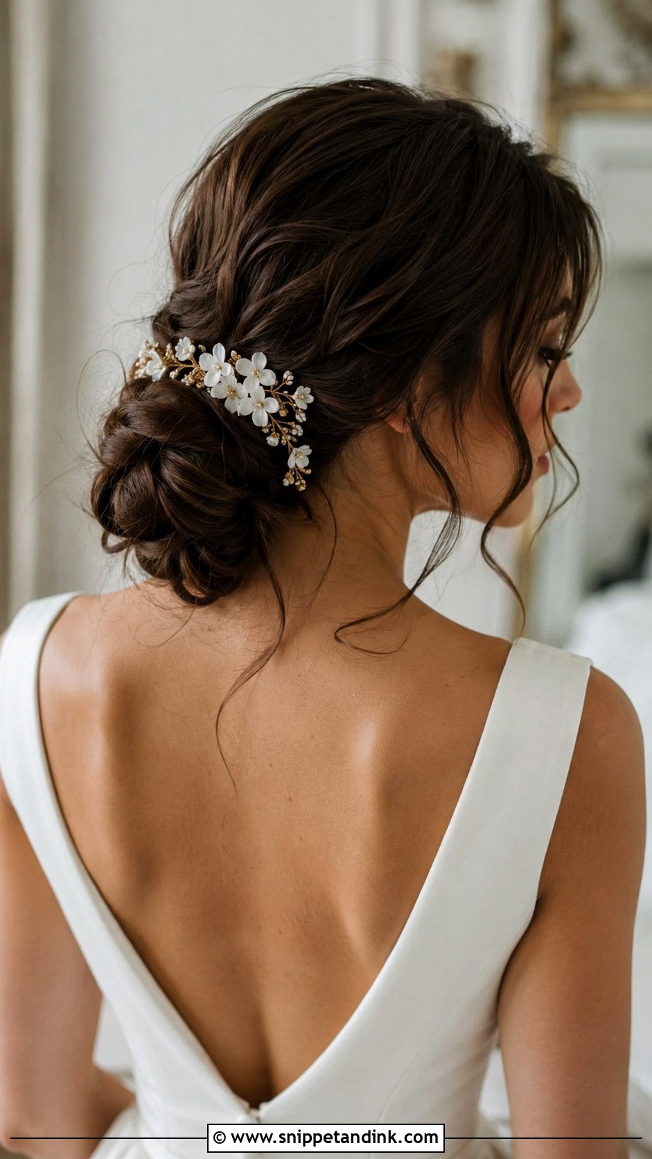 Wavy Low Bun for Wedding - Snippet and Ink - 25 Wavy Hairstyles for Wedding