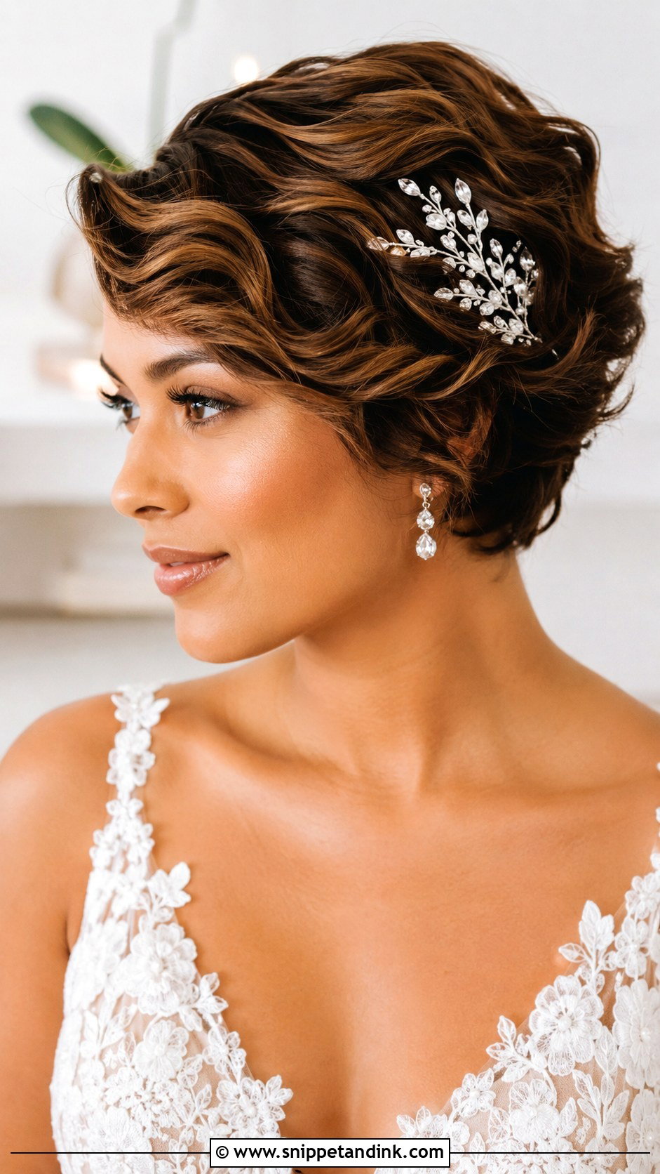 Wavy Pixie Wedding Hair - Snippet and Ink - 15 Pixie Hairstyles for Wedding