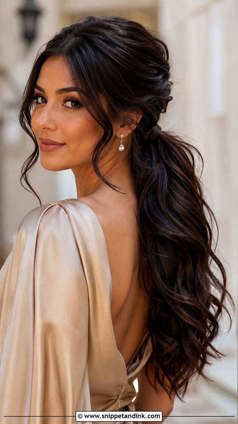Wavy Ponytail For Wedding Guest - Snippet and Ink - 15 Wavy Hair for Wedding Guest Ideas