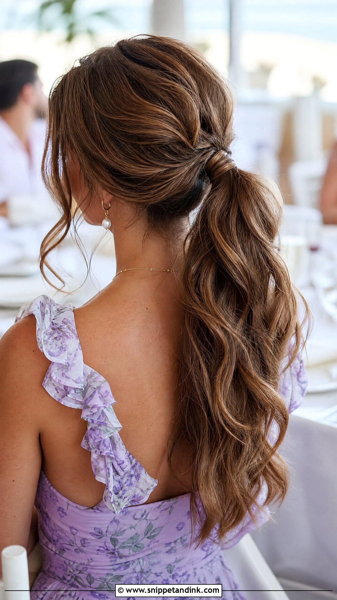 Wavy Ponytail Wedding Guest Hair - Snippet and Ink - 15 Casual Wedding Guest Hair Ideas