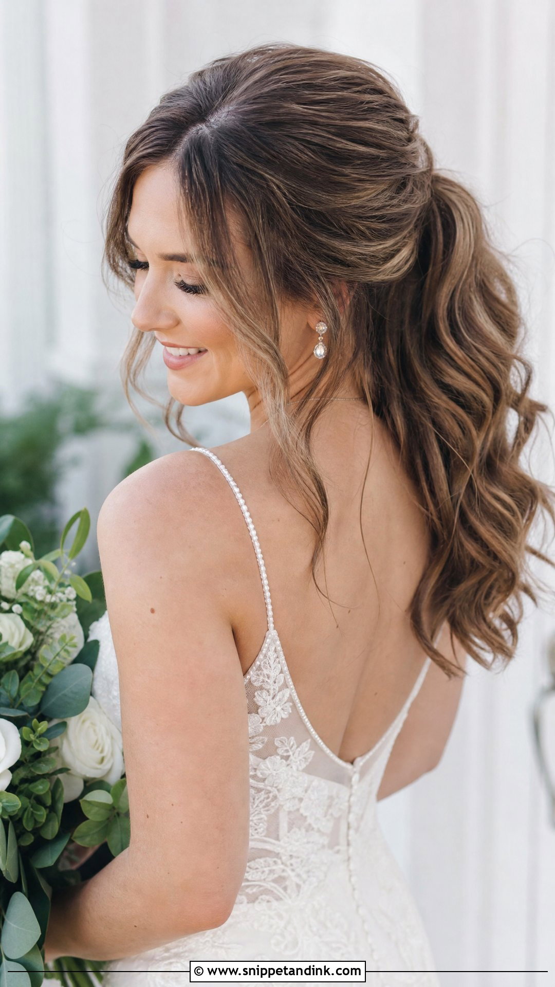Wavy Ponytail Wedding Hair - Snippet and Ink - 20 Ariana Grande Wedding Hair Ideas