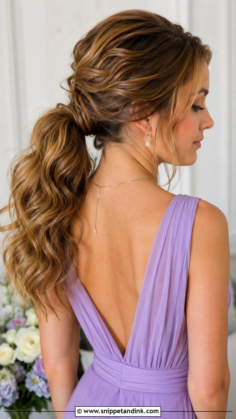 Wavy Ponytail Wedding Hairstyle - Snippet and Ink - 25 Wedding Ponytail Hairstyles Bridesmaid