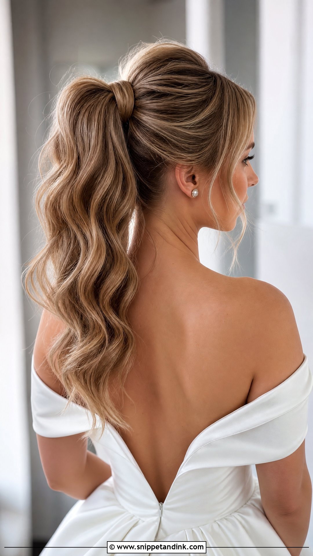 Wavy Ponytail for Wedding - Snippet and Ink - 20 Wavy Hairstyle for Wedding Ideas