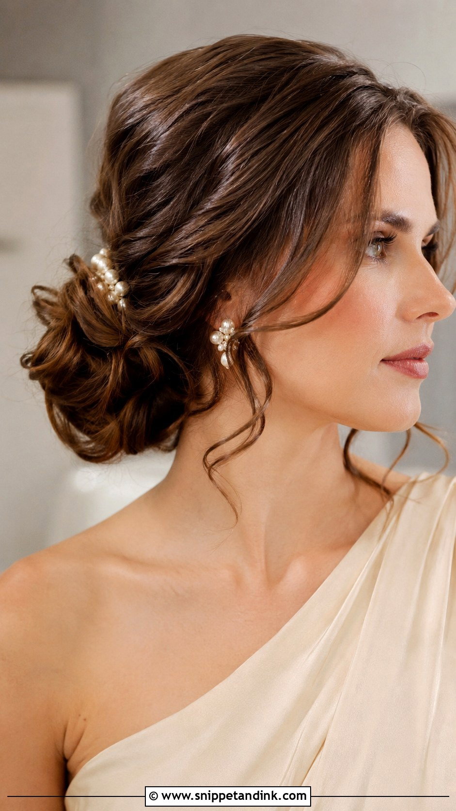 Wavy Side Bun for Wedding - Snippet and Ink - 25 Wavy Hairstyles for Wedding