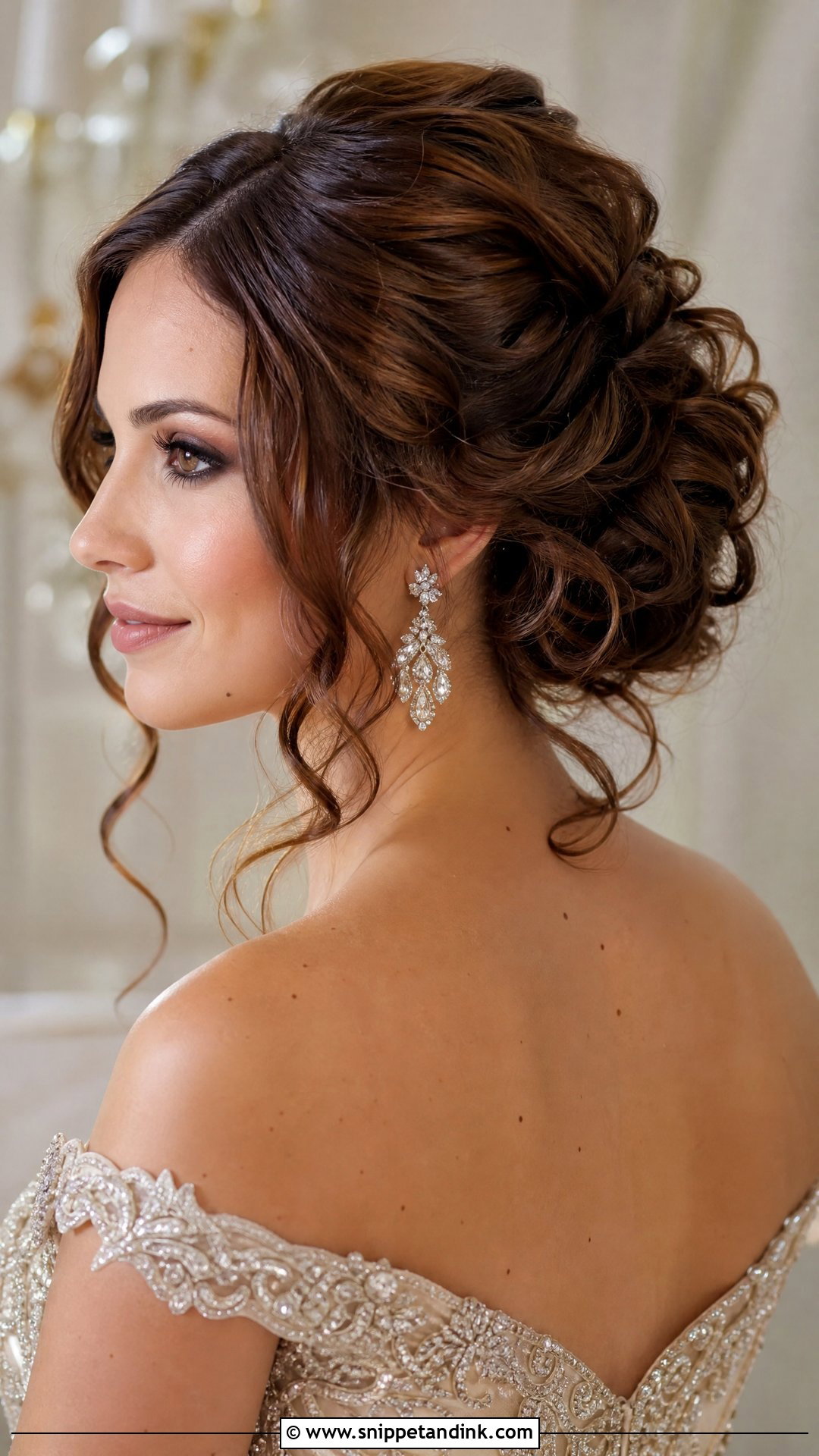 Wavy Updo Bridal Hairstyle - Snippet and Ink - 20 Wavy Bridal Hairstyles