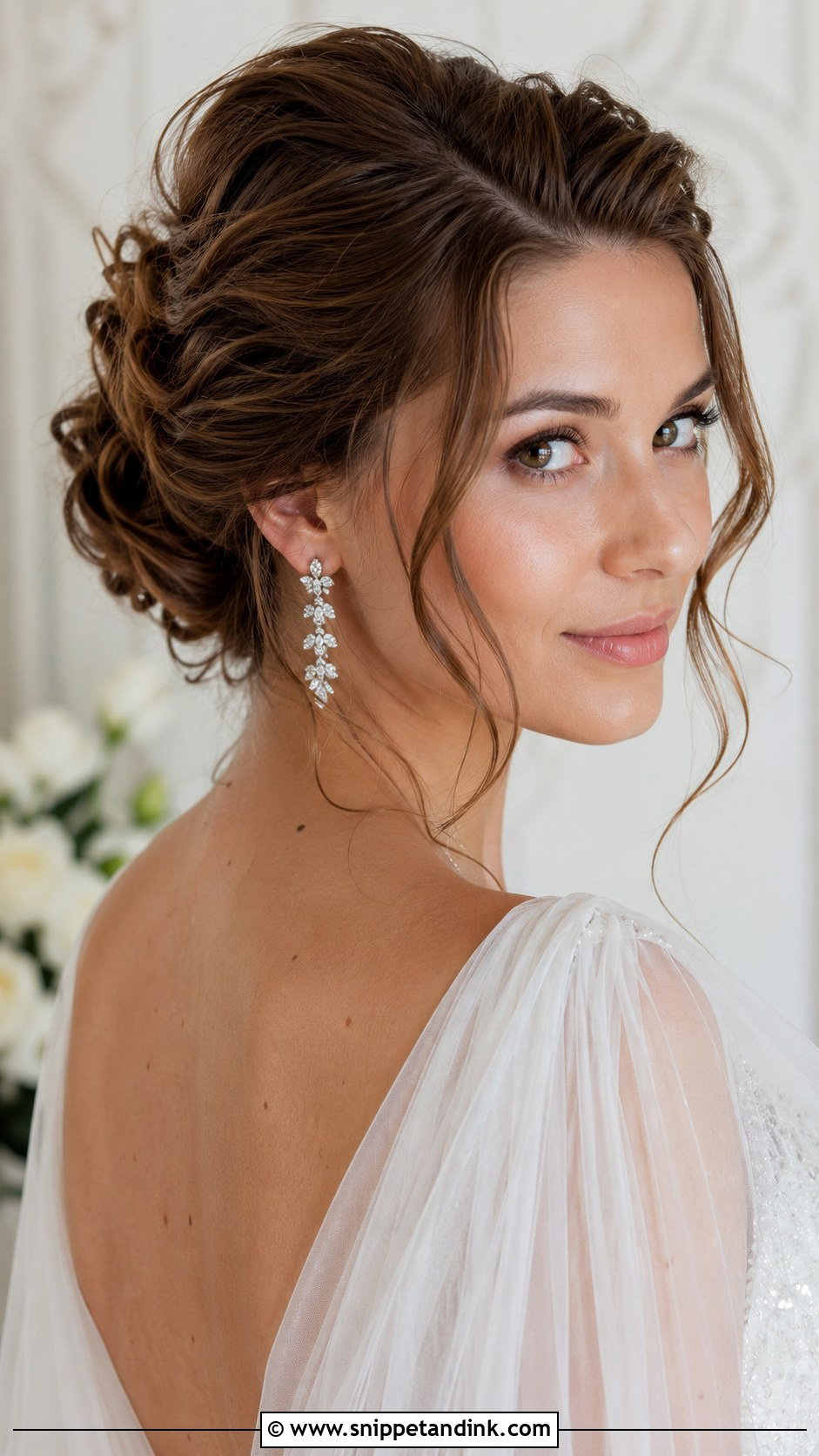 Wavy Updo Wedding Hair - Snippet and Ink - 20 Wavy Hair Wedding Styles