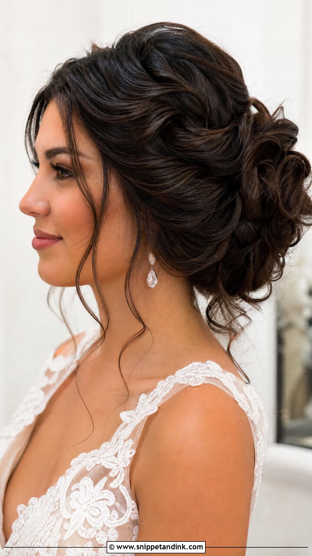 Wavy Updo Wedding Hair - Snippet and Ink - 20 Wavy Hair Wedding Hairstyles