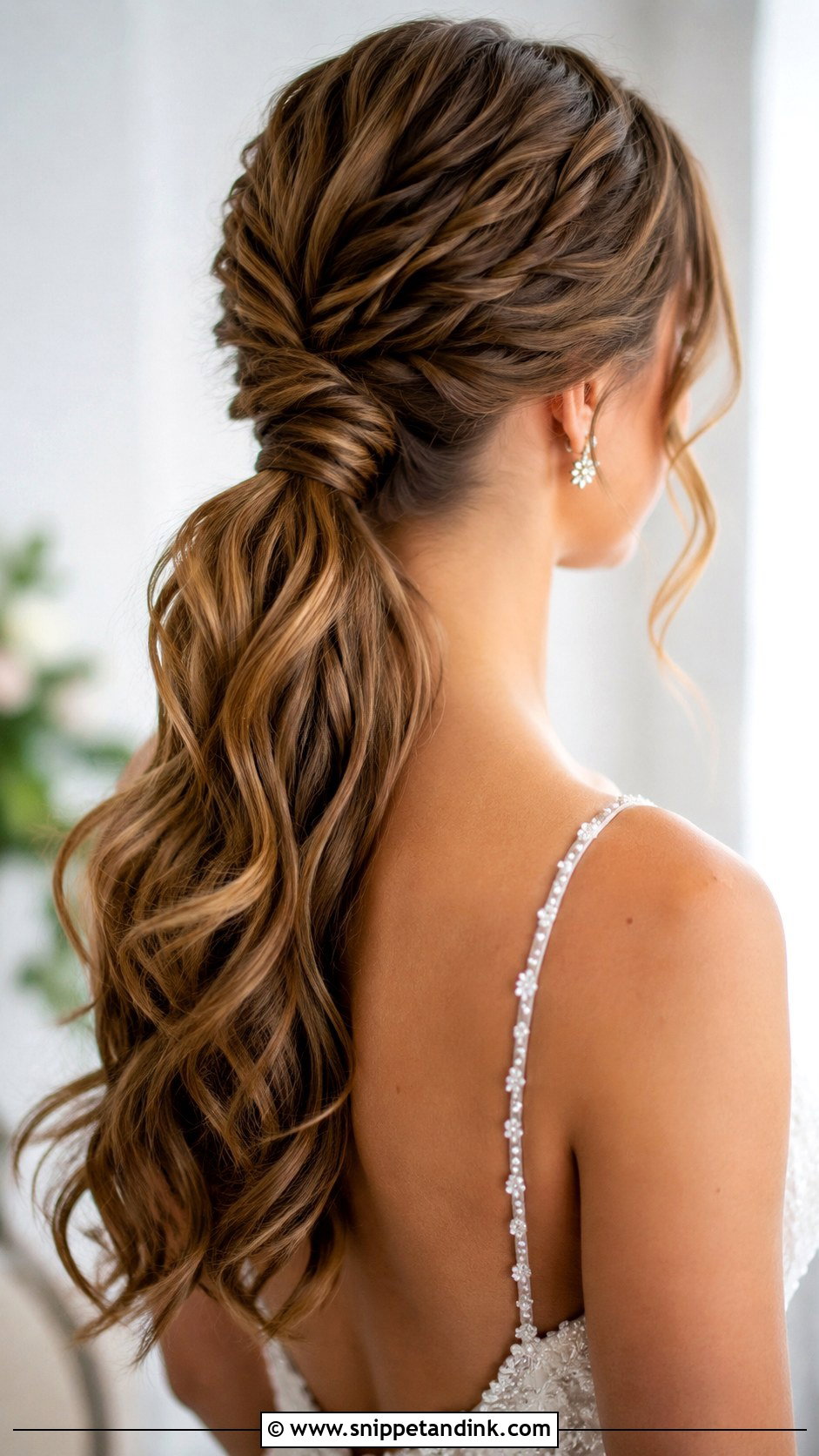 Wavy Wedding Hair With Ponytail - Snippet and Ink - 25 Wavy Wedding Hair Ideas