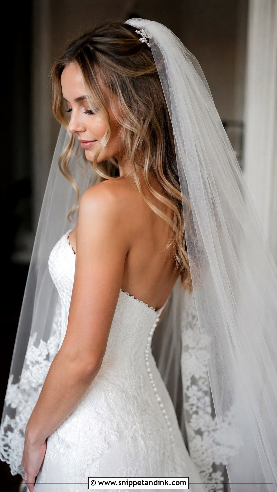 Wavy Wedding Hair With Veil - Snippet and Ink - 20 Wedding Hairstyles Waves
