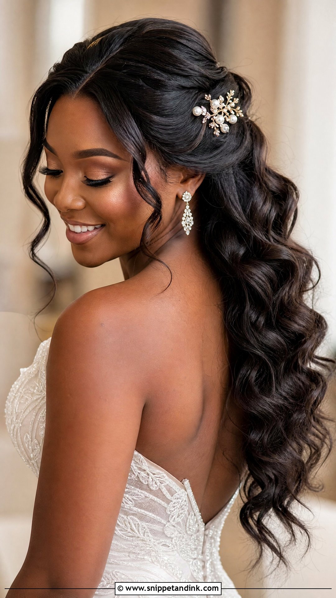 Wavy Wedding Hair for Black Brides - Snippet and Ink - 20 Wavy Hair Styles for Wedding