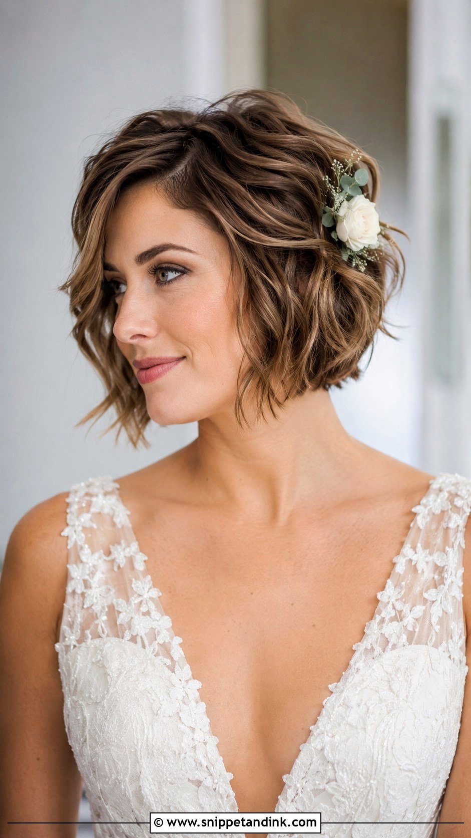 Wavy Wedding Hair for Short Hair - Snippet and Ink - 25 Wavy Wedding Hair Ideas