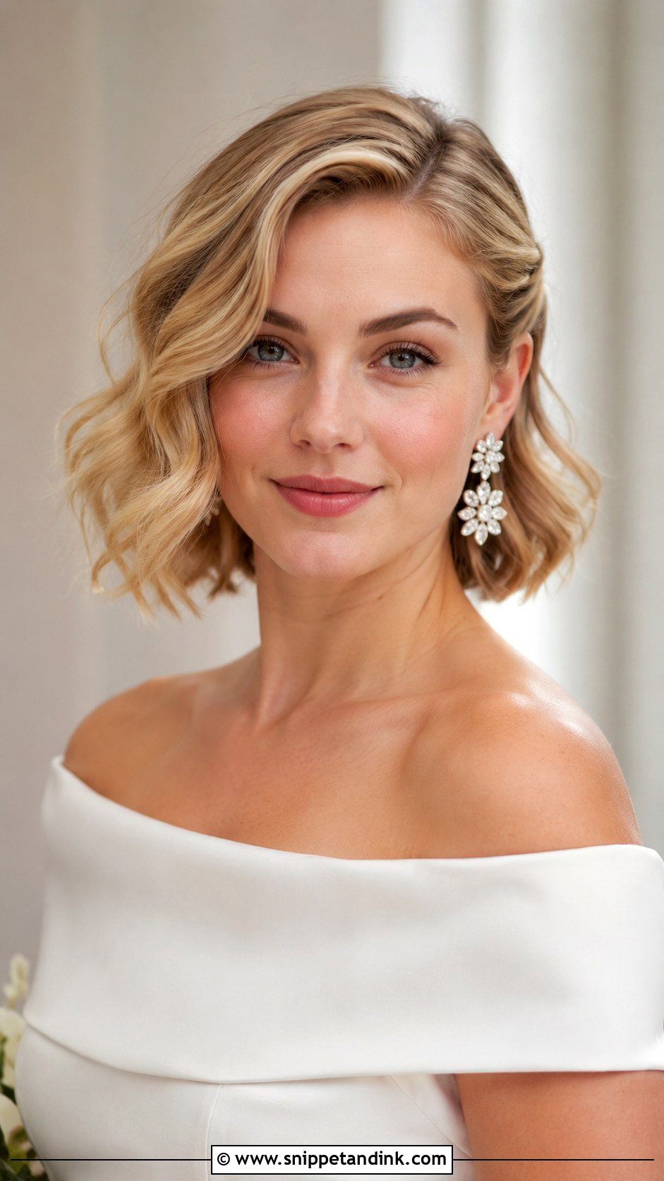 Wavy Wedding Hair for Short Hair - Snippet and Ink - 20 Wavy Hair Wedding Styles