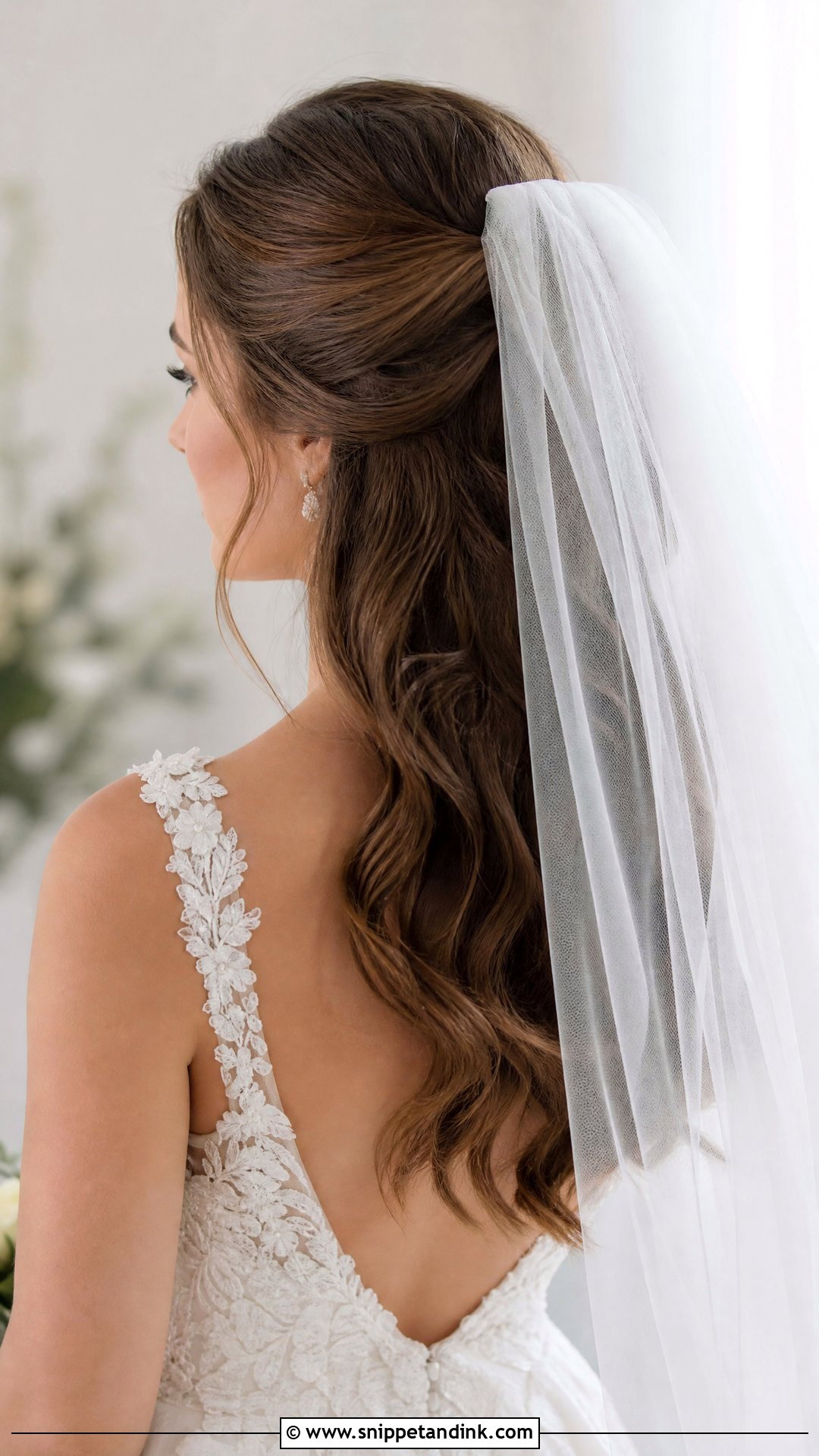 Wavy Wedding Hair with Veil - Snippet and Ink - 20 Wavy Hair Styles for Wedding