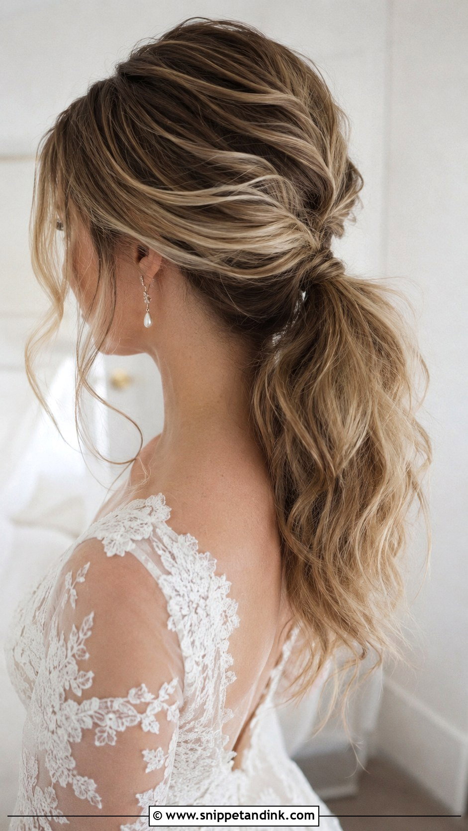 Wavy Wedding Ponytail - Snippet and Ink - 15 Ponytails Hairstyles for Wedding