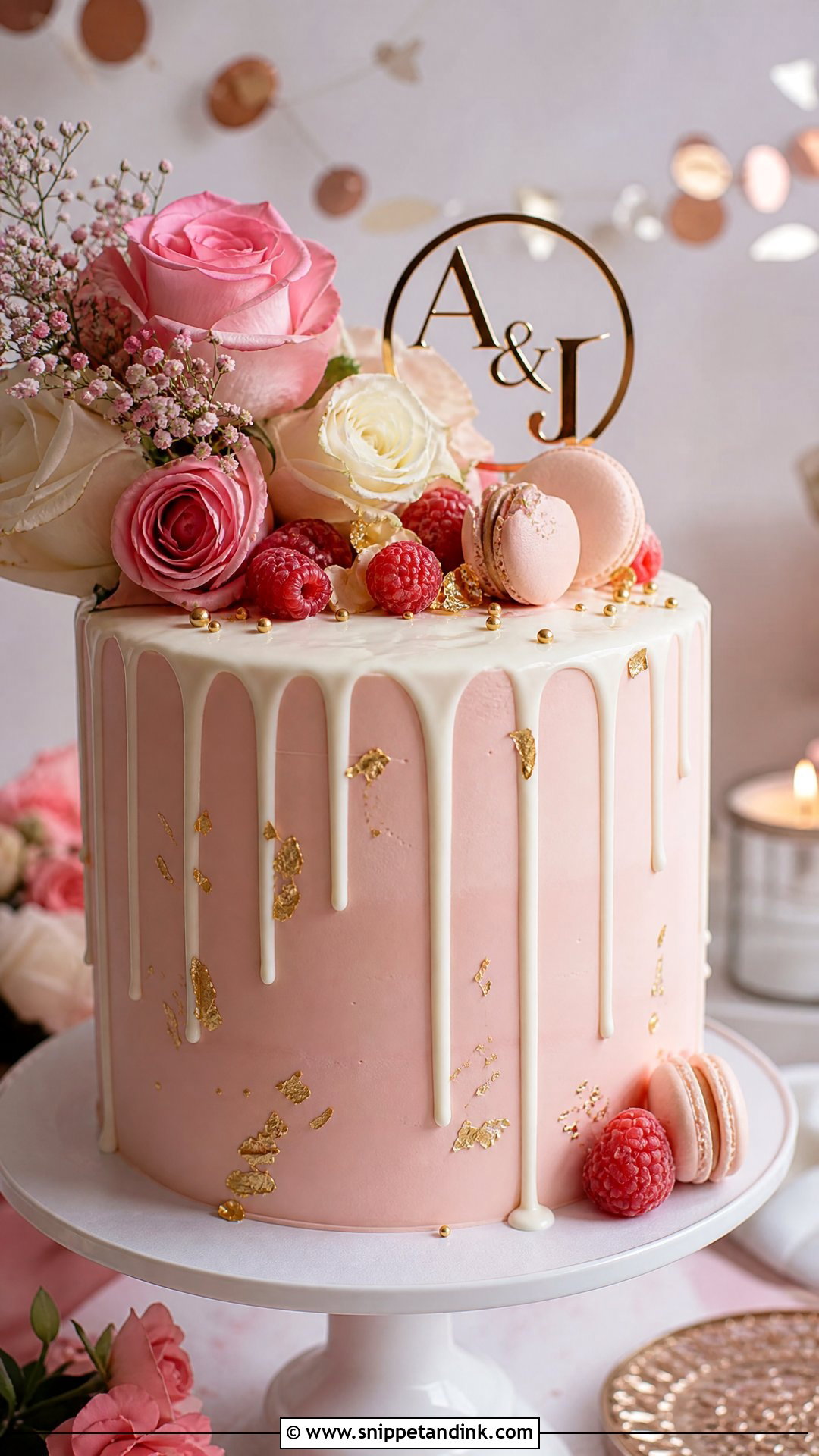 Wedding Anniversary Drip Cake - Snippet and Ink - 20 Wedding Anniversary Cake Designs