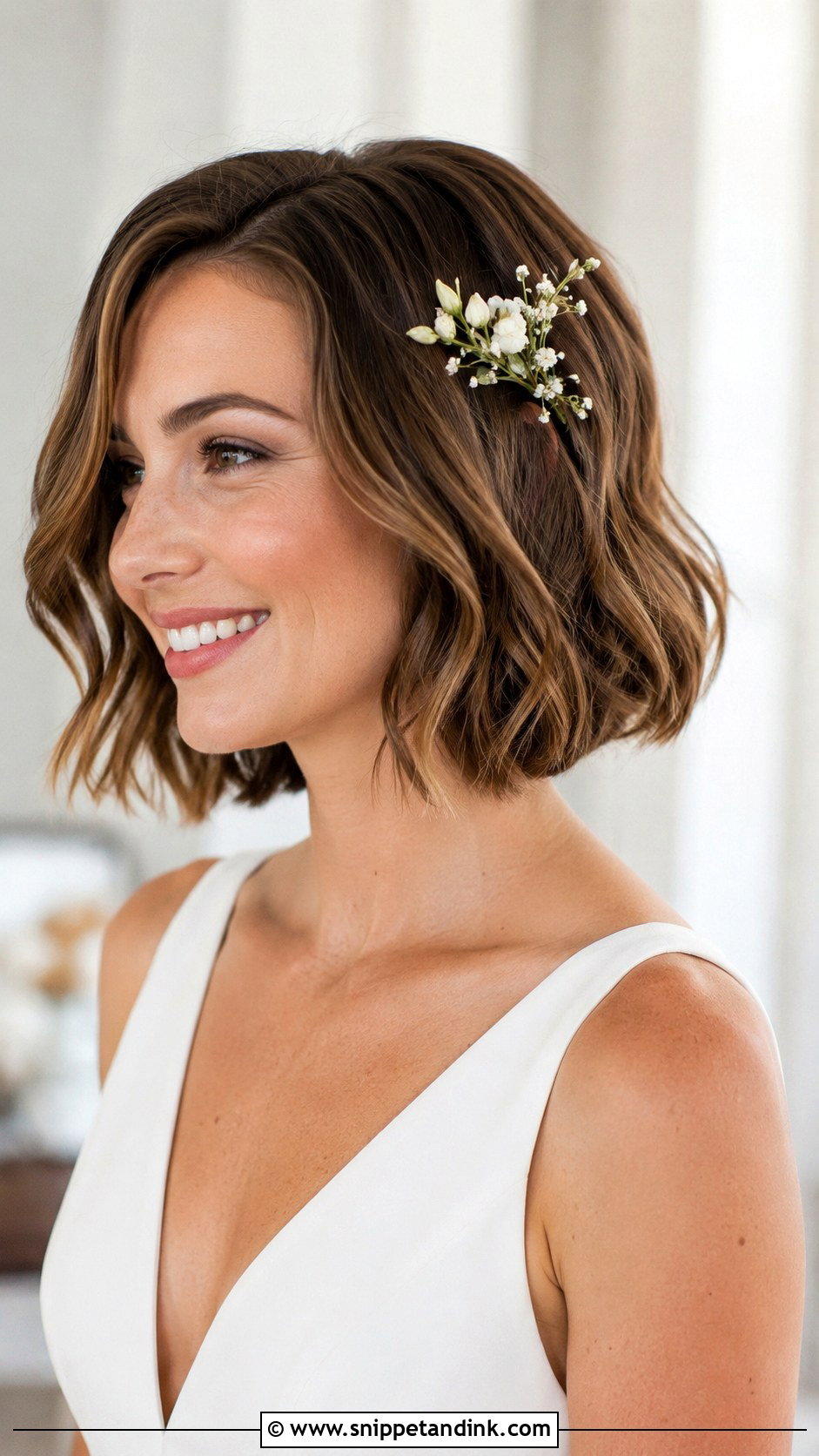 Wedding Bob Hairstyle - Snippet and Ink - 25 Chic Wedding Hair Ideas