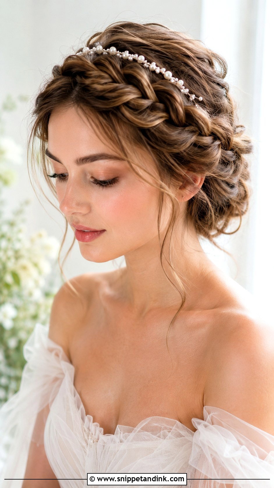 Wedding Braided Crown With Headband - Snippet and Ink - 15 Wedding Hairstyle with Headband Ideas