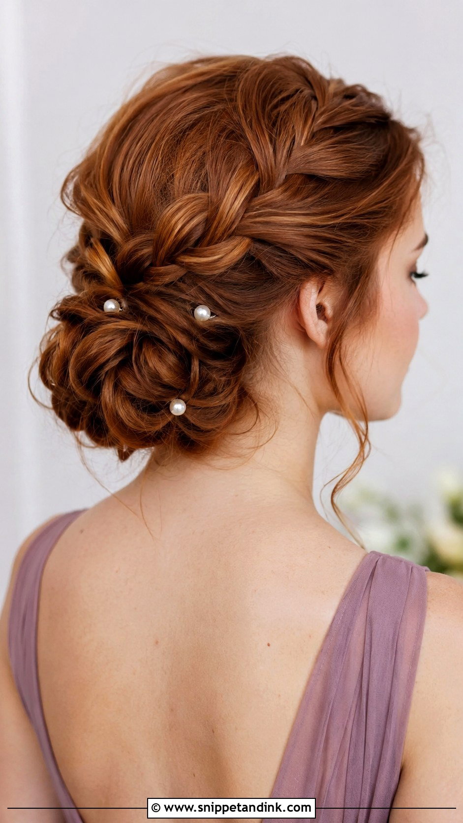 Wedding Braided Low Bun Bridesmaid Updo - Snippet and Ink - 20 Wedding Hair Updo Bridesmaid Ideas