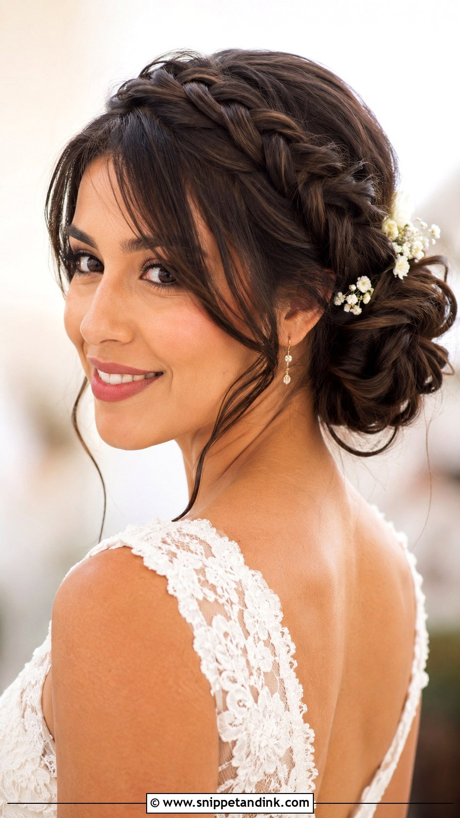 Wedding Braided Updo With Bangs - Snippet and Ink - 15 Wedding Hair Styles with Bangs