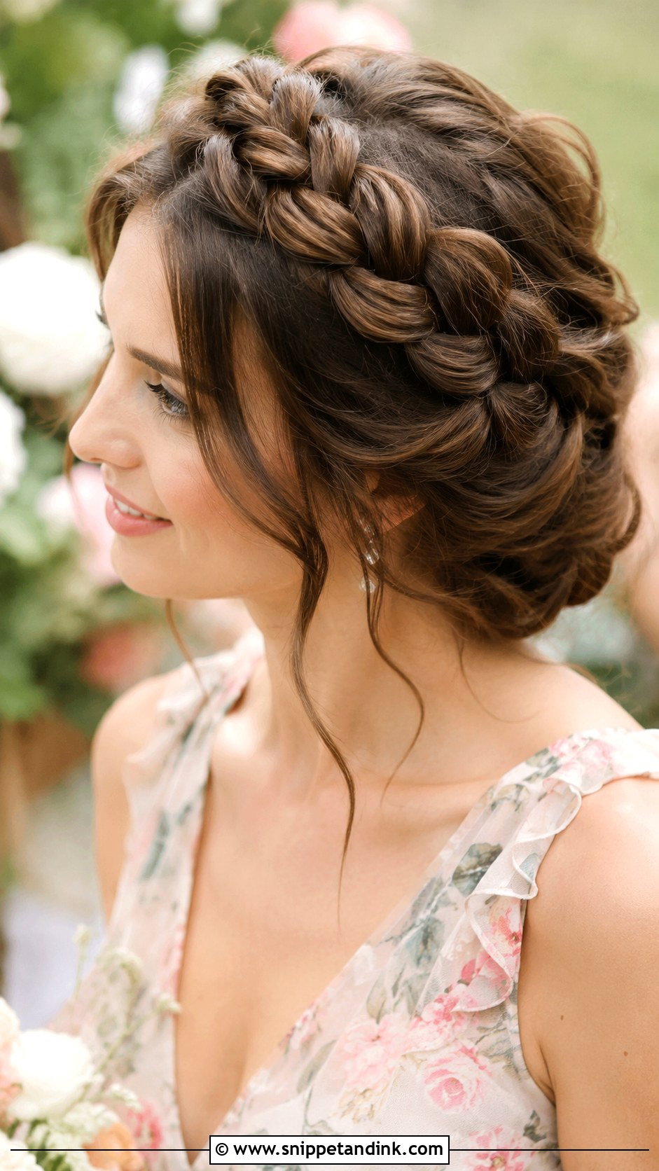 Wedding Bridesmaid Crown Braid - Snippet and Ink - 25 Wedding Bridesmaid Hairstyles