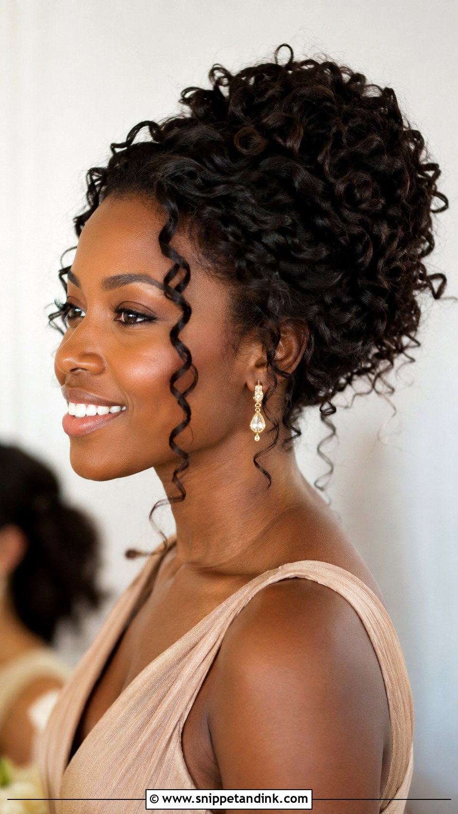 Wedding Bridesmaid Curly Updo - Snippet and Ink - 25 Wedding Bridesmaid Hairstyles