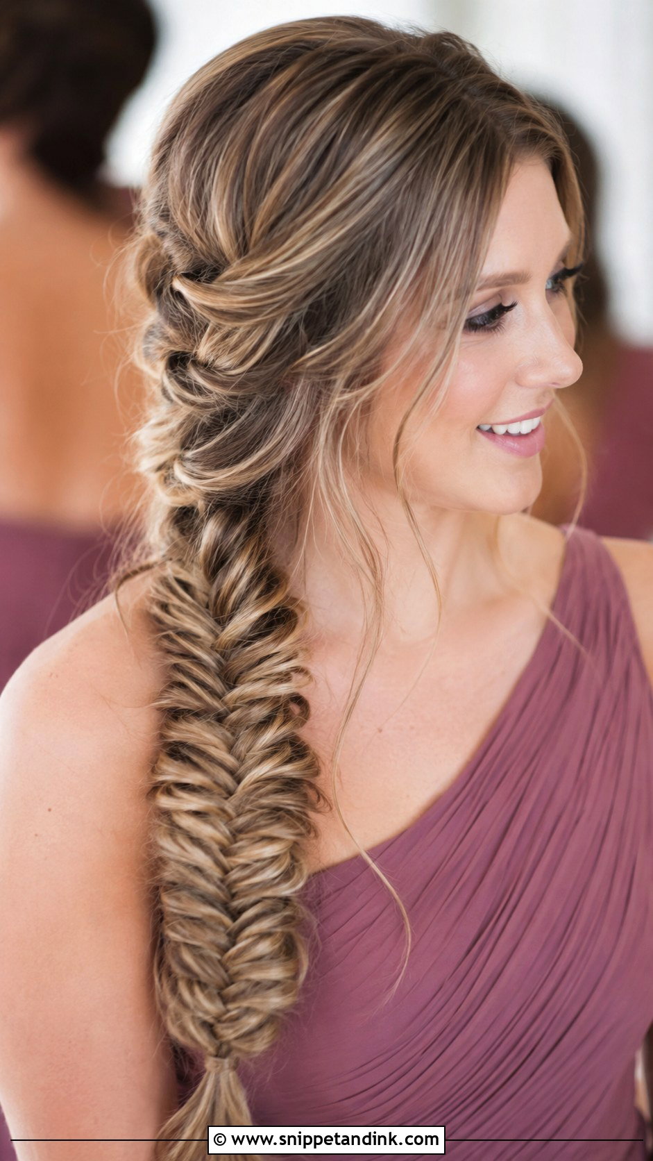 Wedding Bridesmaid Fishtail Braid - Snippet and Ink - 25 Wedding Bridesmaid Hairstyles