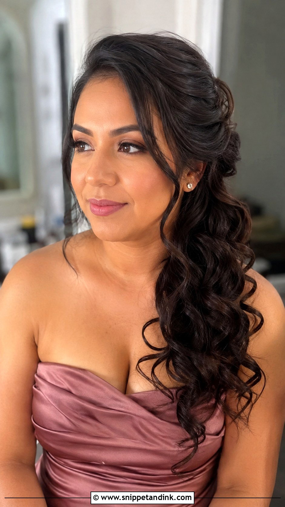 Wedding Bridesmaid Half Up Half Down Hair - Snippet and Ink - 25 Wedding Bridesmaid Hairstyles