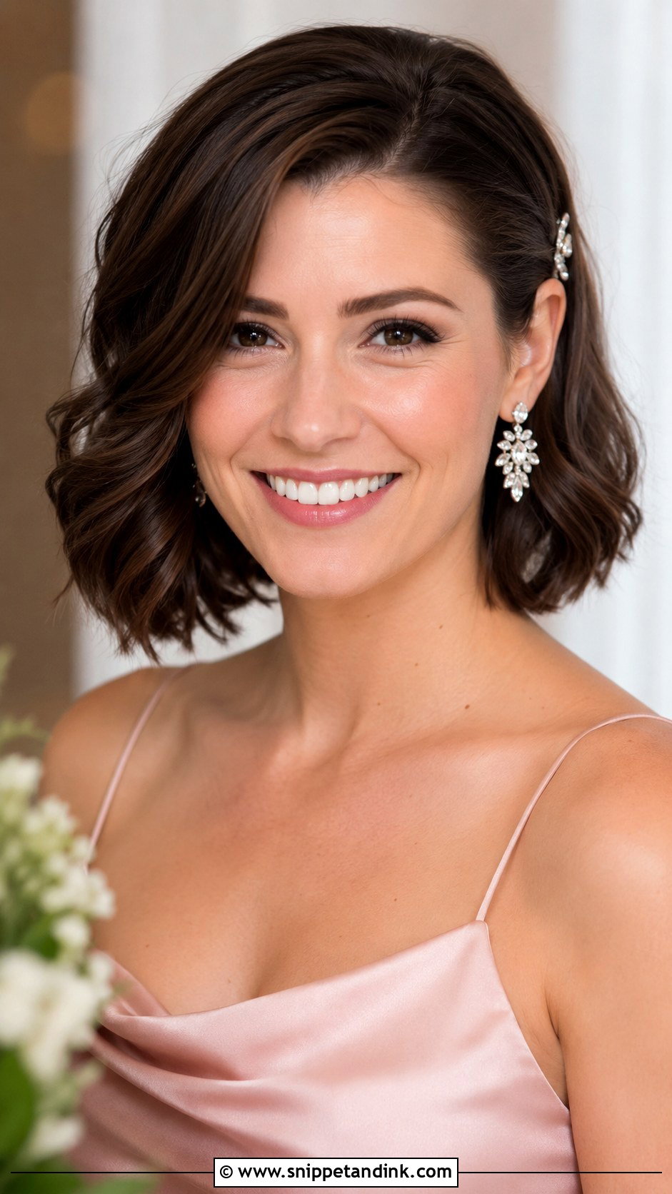 Wedding Bridesmaid Short Bob - Snippet and Ink - 25 Wedding Bridesmaid Hairstyles